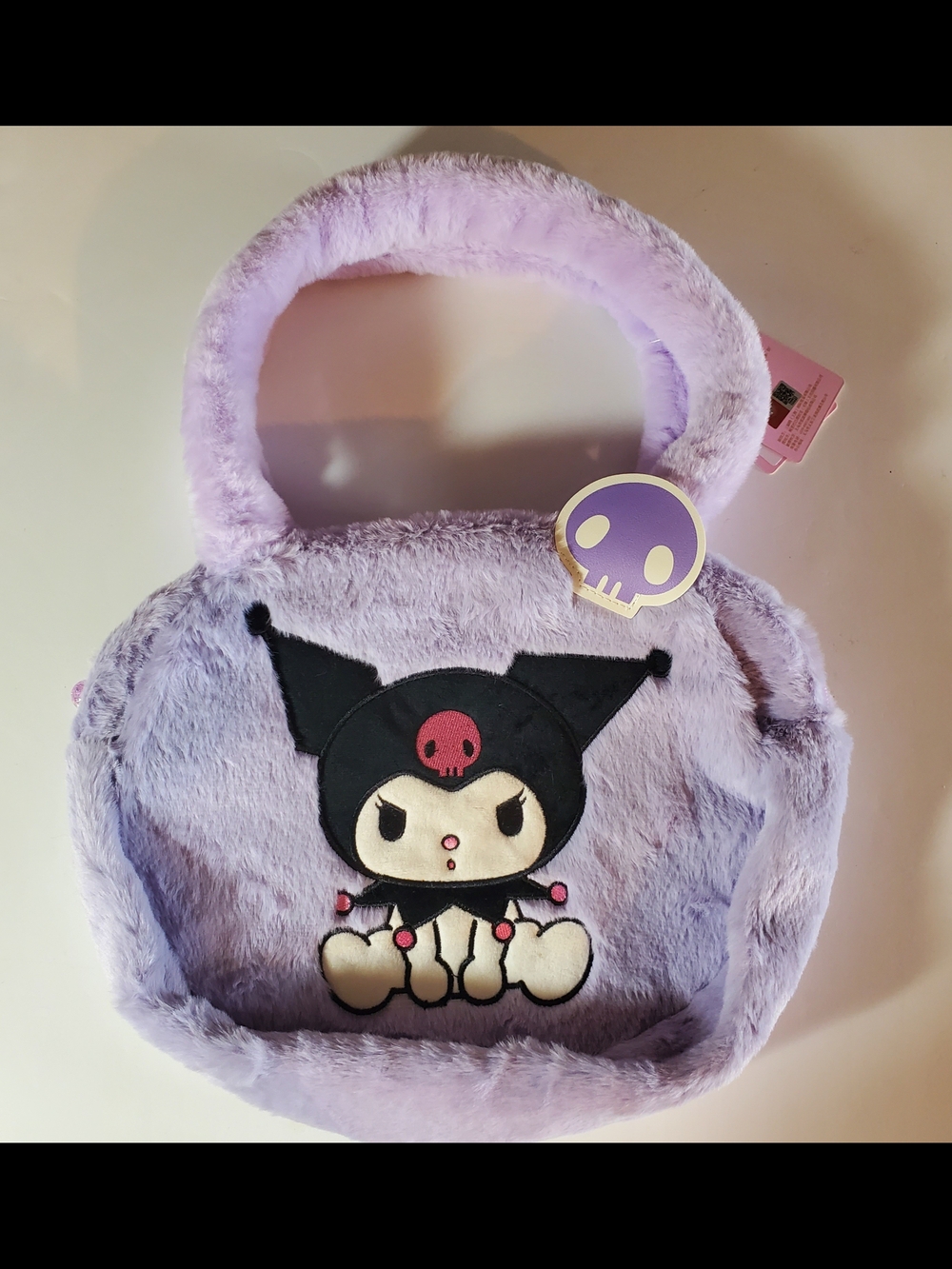 NEW Purple Plush Kuromi Purse Sanrio Licensed With Zipper
